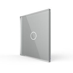 Панель для сенсорного выключателя Livolo, 1 клавиша, цвет серый, стекло