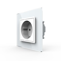 Розетка Livolo 1 модуль Белая