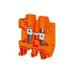 0.0.0.3.04517, Клеммник на DIN-рейку с пружиной 6мм.кв. (оранжевый); AVK-Y6