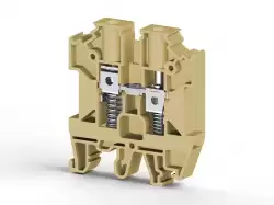 0.0.0.3.04519, Клеммник на DIN-рейку с пружиной 6мм.кв. (бежевый); AVK-Y6