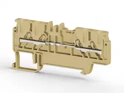 0.0.0.3.07020, Клеммник пруж.быстрозажимной (Push in), 4-х выводной, 1,5мм.кв., (бежевый) PYK 1,5MС