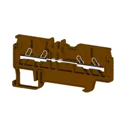 0.0.0.3.07028, Клеммник пруж.быстрозажимной (Push in), 4-х выводной, 1,5мм.кв., (коричневый); PYK 1,5MС