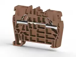 0.0.0.3.07118, Клеммник пружинный быстрозажимной (Push in), 4 мм.кв. (коричневый); PYK4