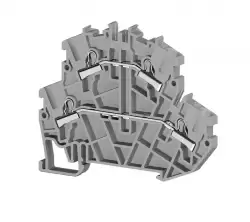 0.0.0.3.07179, Клеммник 2-х ярусный пружинный быстрозажимной (Push in), 2,5 мм.кв. (серый); PYK2,5-2F