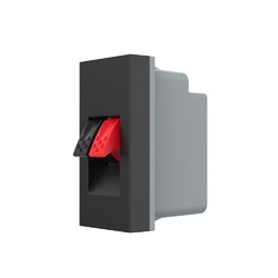 Розетка акустическая на зажимах Livolo, цвет черный (механизм)