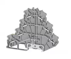 0.0.0.3.07209, Клеммник пруж.быстрозажимной (Push in) 3-х ярусный, с конт. на DIN-рейку, 2,5 мм.кв., (серый); PYK2,5-3FT 