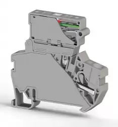 0.0.0.3.07259, Клеммник пруж.б/зажим. (Push in) с держ.пред.(5х20) с инд. 24VDC, 4 мм.кв. (серый); PYK 4SLD 24VDC (5x20)