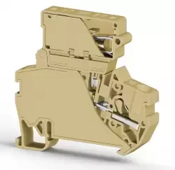 0.0.0.3.07300, Клеммник пруж.б/зажим. (Push in) с держ.пред.(5х25) с инд. 220VAC, 4 мм.кв. (бежевый); PYK 4SLD 220VAC (5x25)