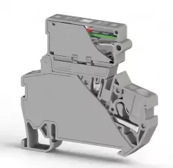 0.0.0.3.07309, Клеммник пруж.б/зажим. (Push in) с держ.пред.(5х25) с инд. 220VAC, 4 мм.кв. (серый); PYK 4SLD 220VAC (5x25)