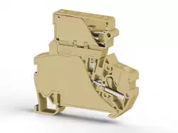 0.0.0.3.07310, Клеммник пруж.быстрозажимной (Push in) с держ.предохр.(6,3х31,75), 4 мм.кв., (бежевый); PYK 4I (6,3x31,75)