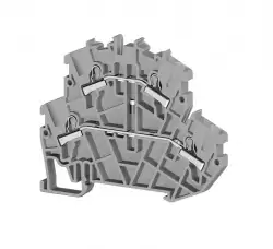 0.0.0.3.07379, Клеммник пруж.быстрозажимной (Push in) 2-х ярусный, 2,5мм.кв., с диодом, (серый); PYK 2,5-2FD-B