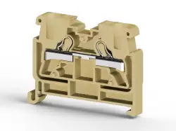 0.0.0.3.07490, Миниклеммник пруж. быстрозажимной (Push in), 2,5 мм.кв., на din-рейку 35 мм,  (бежевый); PYKMR 2,5