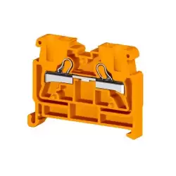 0.0.0.3.07497, Миниклеммник пруж. быстрозажимной (Push in), 2,5 мм.кв., на din-рейку 35 мм,  (оранжевый); PYKMR 2,5