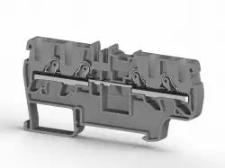 0.0.0.3.07669, Клеммник пруж.быстрозажимной (Push in) 4-х выводной, 4 мм.кв., (серый); PYK 4C