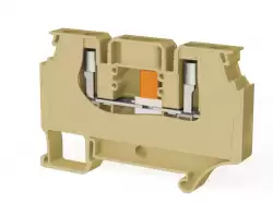 0.0.0.3.09600, Клеммник измерительный с 2-мя тест.разъемами, 6мм.кв., (бежевый); WGO 6