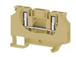 0.0.0.3.09610, Клеммник измерительный с 2-мя тест.разъемами, 6мм.кв., (Бежевый); WGO D6/NM