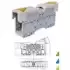 MRK 240B; Силовой клеммник на DIN-рейку 240 мм.кв., болт., (синий) (2465), Onka