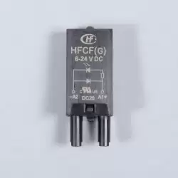 Модуль индикации и защиты; зеленый LED + диод (+ A1); 6...24В DC, для розеток 18FF и 14FF, Hongfa
