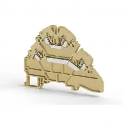 0.0.0.3.16100, Клеммник 2-х ярусный пружинный, 2,5 мм.кв. (бежевый); YBK2,5-2F