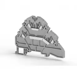 0.0.0.3.16109, Клеммник 2-х ярусный пружинный, 2,5 мм.кв. (серый); YBK2,5-2F