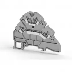 0.0.0.3.16219, Клеммник 2-х ярусный пружинный, 2,5 мм.кв., с диодом, (серый); YBK2,5-2FD-A