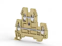 0.0.0.3.17210, Клеммник 2-х ярусный, 2,5 мм.кв., с диодом, (бежевый);  PIK2,5ND-A