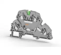 0.0.0.3.18319, Клеммник 2-х ярусный пружинный, 4 мм.кв., с индикацией 24 VAC, (серый); YBK4-2 FLD 24VAC