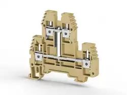 0.0.0.3.19121, Клеммник 2-х ярусный  4мм.кв., с внутр.перемычкой, (синий); PIK4NK