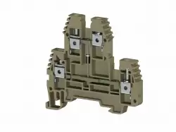 0.0.0.3.19220, Клеммник 2-х ярусный  4мм.кв., с диодом, (бежевый); PIK4ND-B