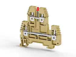 0.0.0.3.19320, Клеммник 2-х ярусный, 4 мм.кв., с индикацией 24 VDC, (бежевый); PIK4 NLD 24VDC