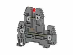 0.0.0.3.19329, Клеммник 2-х ярусный, 4 мм.кв., с индикацией 24 VDC, (серый); PIK4 NLD 24VDC