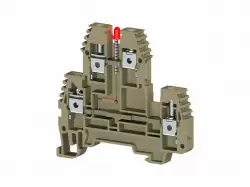 0.0.0.3.19610, Клеммник 2-х ярусный, 4 мм.кв., с индикацией 110 VAC, (бежевый); PIK4 NLD 110VAC