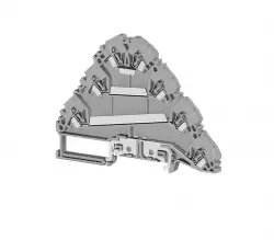 0.0.0.3.24600, Клеммник пружинный 3-х ярусный с контактом на рейку, 2,5мм.кв., (бежевый); YBK 2,5-3 FT