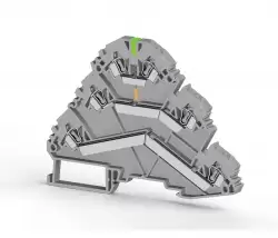 0.0.0.3.24749, Клеммник пружинный 3-х ярусный, 2,5мм.кв., с индикацией 24 VDC, (серый); YBK 2,5-3F (PNP)