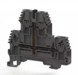 0.0.0.3.25250, Клеммник 2-х ярусный, 2,5 мм.кв., с внутр.перемычкой, (бежевый); PIK 2,5RDK