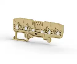 0.0.0.3.26210, Клеммник пружинный 4-х выводной, с диодом, 2,5 мм.кв., (бежевый); YBK 2,5CD