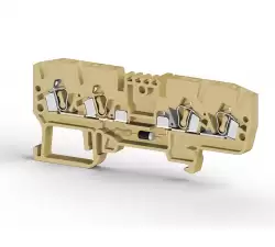 0.0.0.3.26710, Клеммник пружинный 4-х выводной, с индикацией 220 VAC, 2,5 мм.кв., (бежевый); YBK 2,5 CLD 220VAC