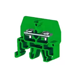 0.0.0.3.26802, Болтовой Клеммник под вилочный наконечник на DIN-рейку 6 мм.кв. (зеленый); CPB 6