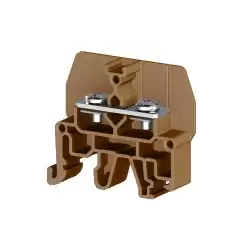 0.0.0.3.26808, Болтовой Клеммник под вилочный наконечник на DIN-рейку 6 мм.кв. (коричневый); CPB 6