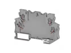 0.0.0.3.27019, Клемма для произвольной электронной схемы 2 входа, 2 выхода, 4 мм.кв., (Серый); MDB 4E