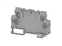 0.0.0.3.27039, Клемма для произвольной электронной схемы 2 входа, 2 выхода, с LED, с заземлением 4 мм.кв., (Серый); MDB 4LE