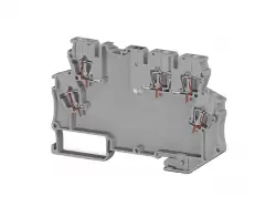 0.0.0.3.27069, Клемма для самостоятельной сборки схемы из электронных компонентов, 2 входа, 3 выхода, 4 мм.кв., (серый); MDB 5