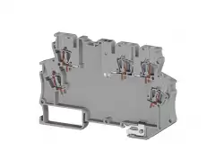 0.0.0.3.27079, Клемма для произвольной электронной схемы 2 входа, 3 выхода, 4 мм.кв.,с заземлением (Серый); MDB 5E