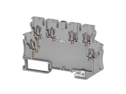 0.0.0.3.27099, Клемма для произвольной электронной схемы 3 входа, 3 выхода, 4 мм.кв.,с заземлением (Серый); MDB 6E