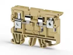 0.0.0.3.51210, Клеммник с держ. предохр. (5х20, 5х25) с индикацией 24VAC на DIN-рейку, 6 мм.кв. (бежевый);  ASK 2LD (24 VAC)