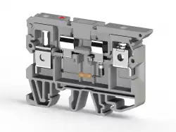 0.0.0.3.51619, Клеммник с держ. предохр. (5х20, 5х25) с индикацией 220VAC на DIN-рейку, 6 мм.кв. (серый);  ASK 2LD (220 VAC)