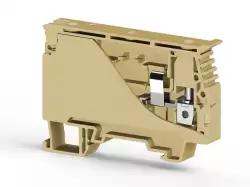 0.0.0.3.51730, Клеммник с держ. предохр. с индикацией 48VAC на DIN-рейку, 6 мм.кв. (бежевый); ASK 4LD (48 VAC)