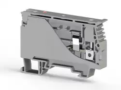 0.0.0.3.51789, Клеммник с держ. предохр. с индикацией 220VDC на DIN-рейку, 6 мм.кв. (серый); ASK 4LD (220 VDC)