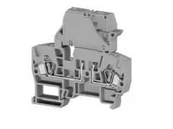 0.0.0.3.55119, Клеммник пружинный с держ.предохр. (5х20, 5х25), откид.картридж, на DIN-рейку, 4 мм.кв., (серый); YBK S