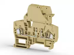 0.0.0.3.63100, Клеммник пружинный с размыкателем (откид.картридж),на DIN-рейку, 4 мм.кв., (бежевый); YBK SB